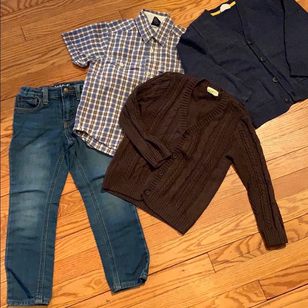 Bundle - Boys Size 5/5T Jeans, shirt & 2 cardigans